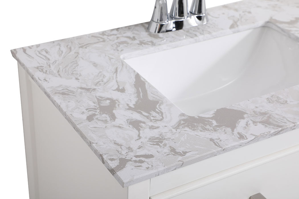 Elegant Bathroom Vanity - White (VF90130WH)