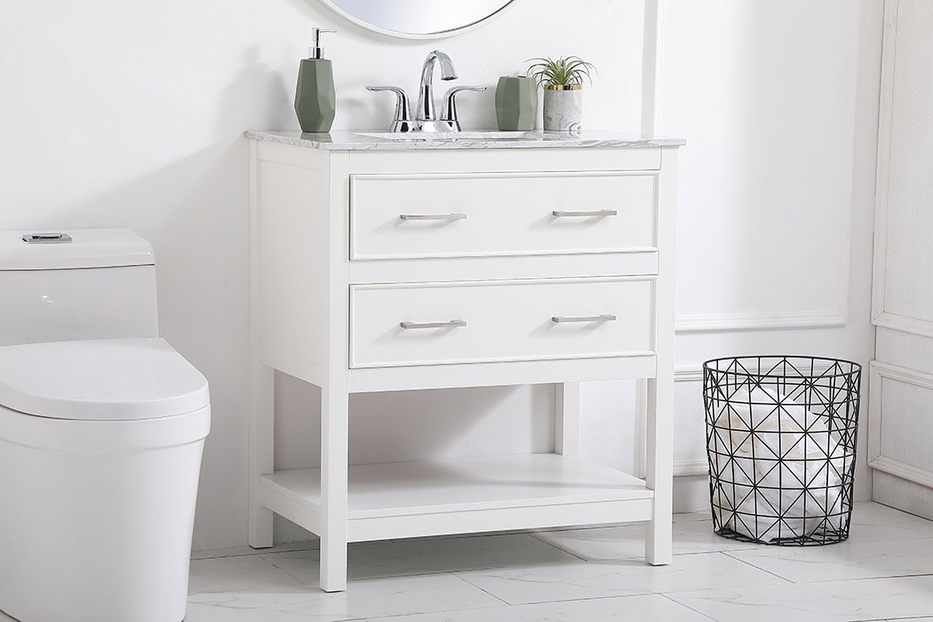 Elegant Bathroom Vanity - White (VF90130WH)