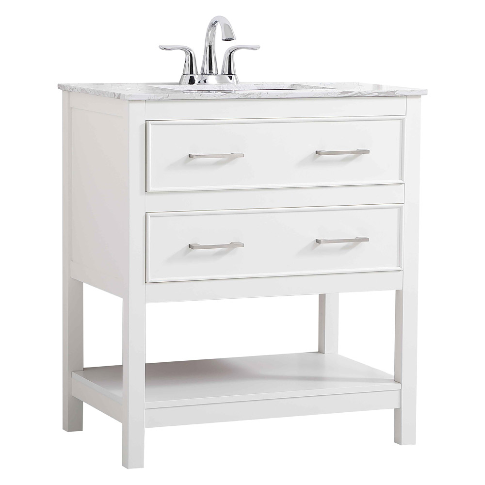 Elegant Bathroom Vanity - White (VF90130WH)