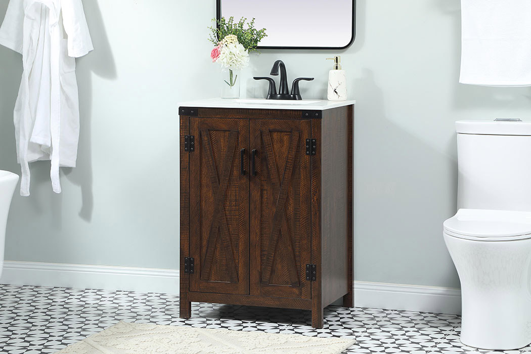 Elegant Bathroom Vanity - Espresso (VF90224EX)