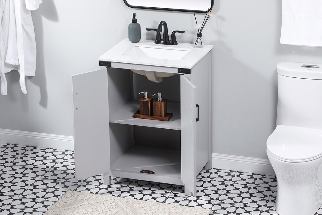 Elegant Bathroom Vanity - Gray (VF90224GR)