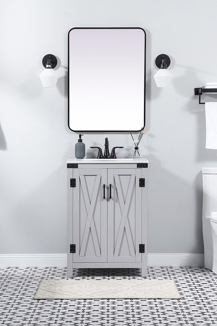 Elegant Bathroom Vanity - Gray (VF90224GR)