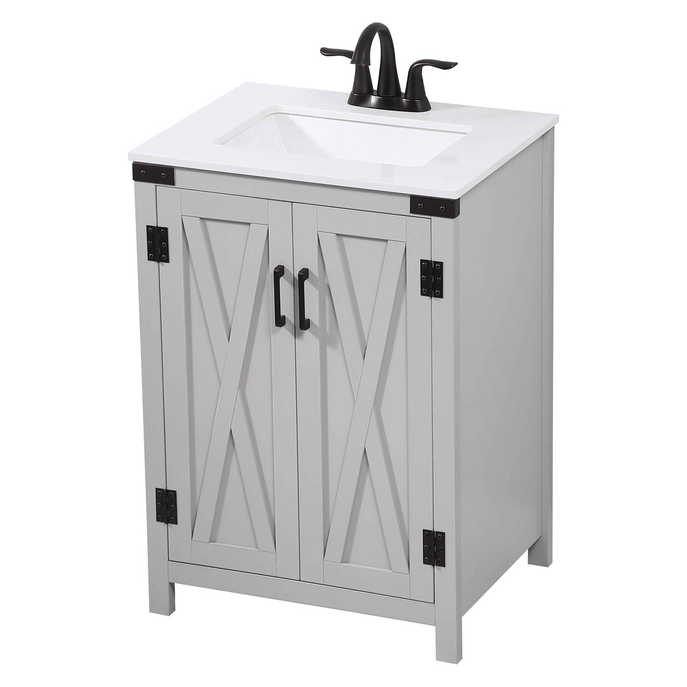 Elegant Bathroom Vanity - Gray (VF90224GR)