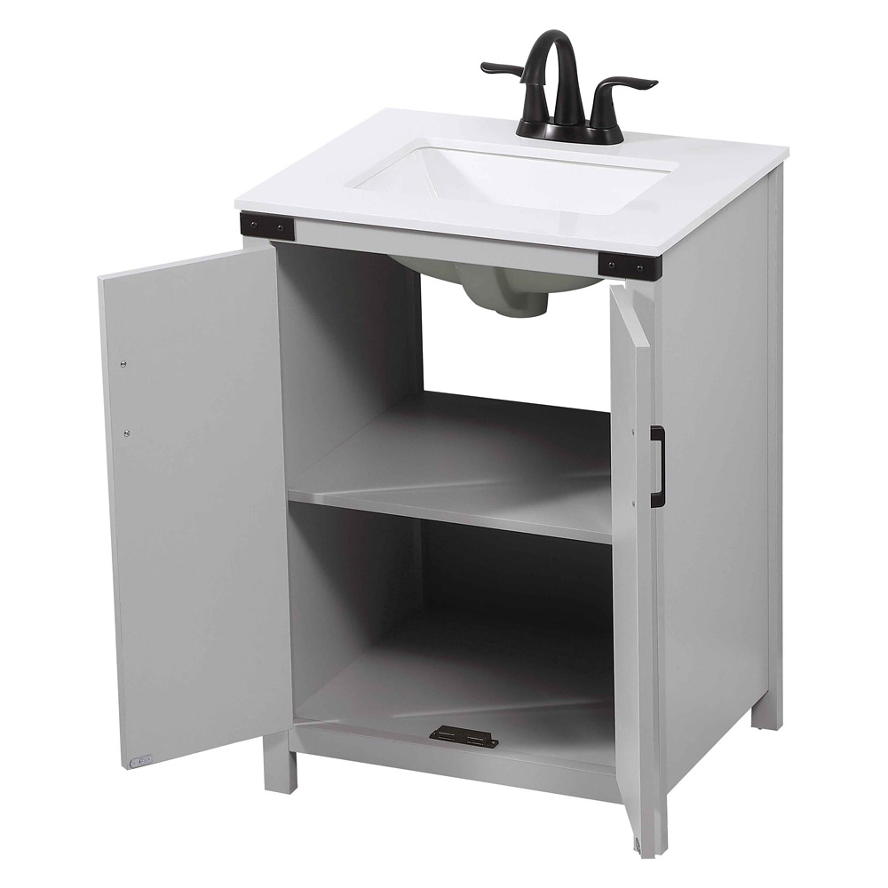 Elegant Bathroom Vanity - Gray (VF90224GR)