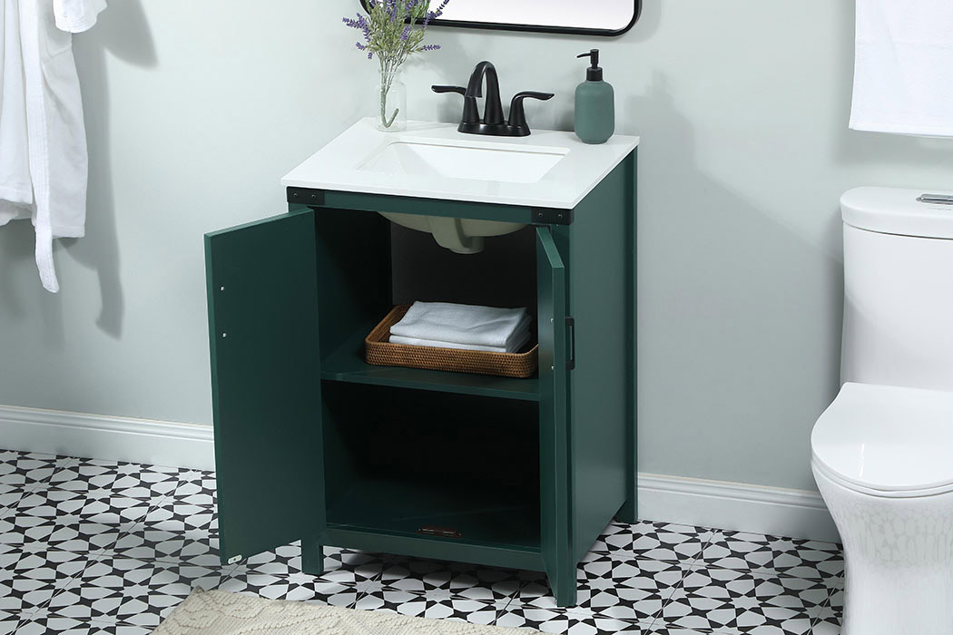 Elegant Bathroom Vanity - Green (VF90224MGN)