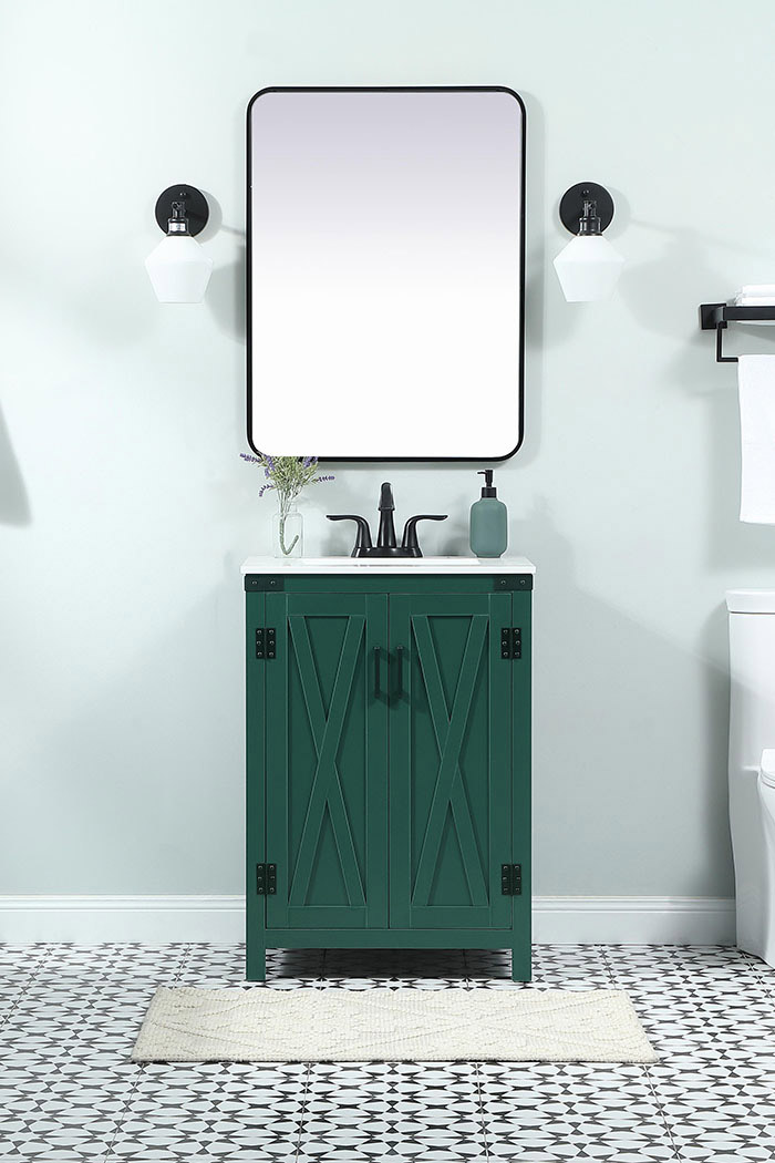 Elegant Bathroom Vanity - Green (VF90224MGN)