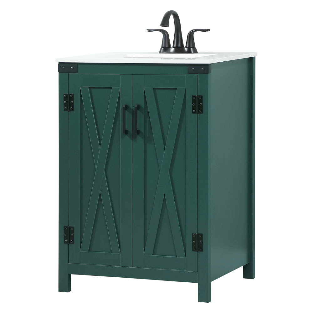 Elegant Bathroom Vanity - Green (VF90224MGN)