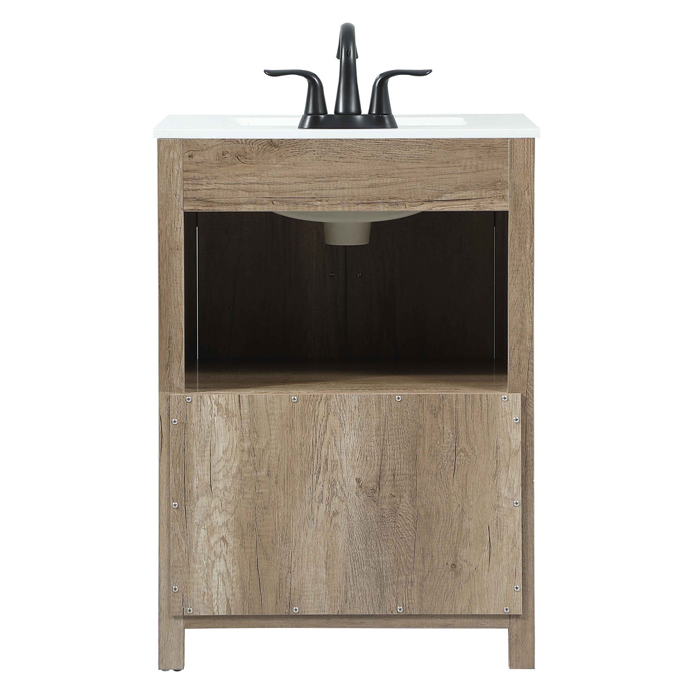 Elegant Bathroom Vanity - Natural Wood (VF90224NT)