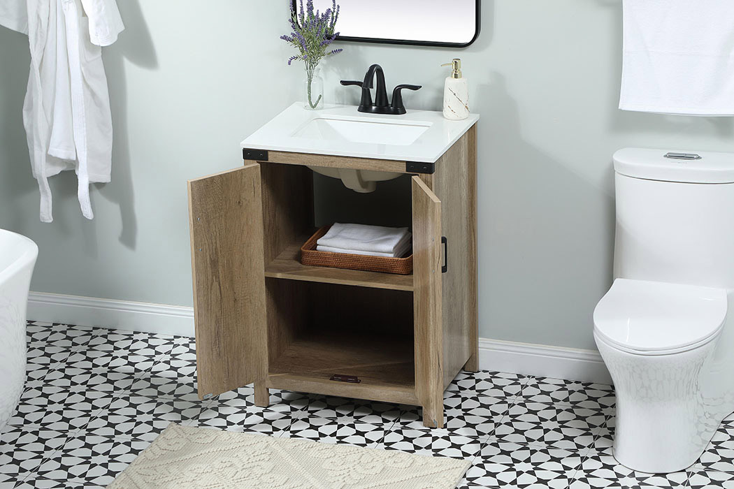 Elegant Bathroom Vanity - Natural Wood (VF90224NT)