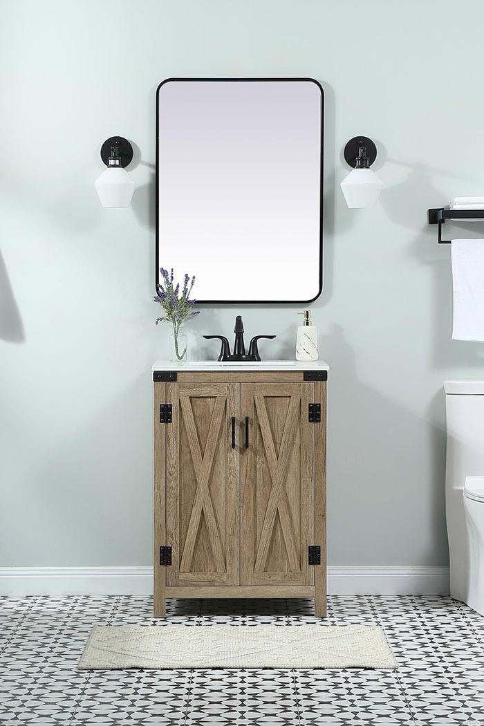 Elegant Bathroom Vanity - Natural Wood (VF90224NT)