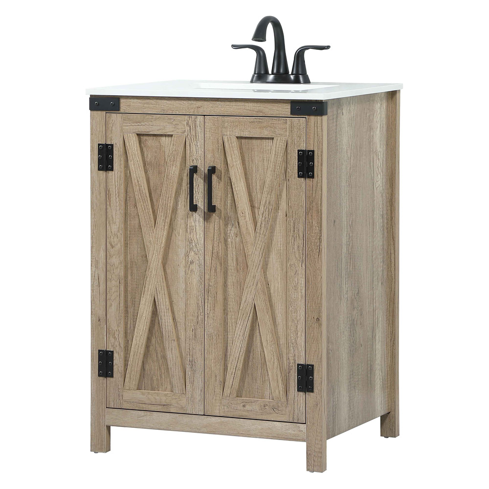 Elegant Bathroom Vanity - Natural Wood (VF90224NT)