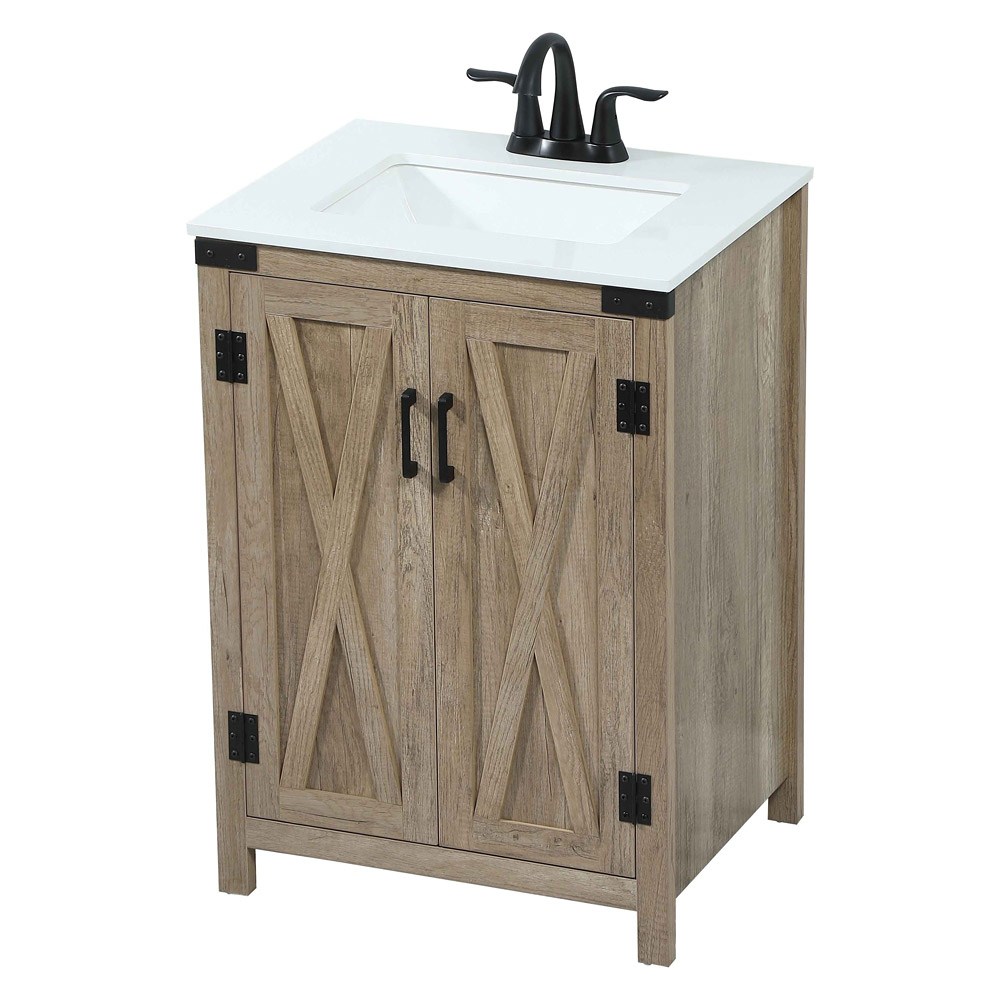 Elegant Bathroom Vanity - Natural Wood (VF90224NT)