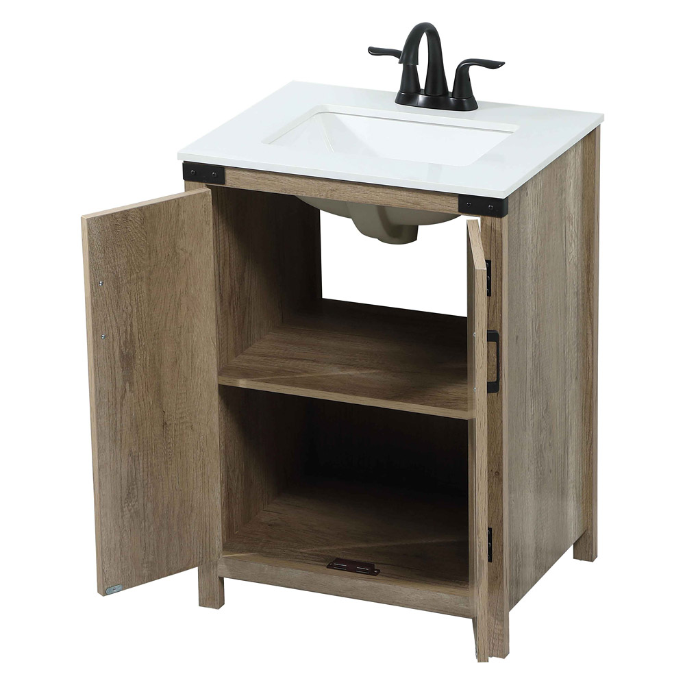 Elegant Bathroom Vanity - Natural Wood (VF90224NT)