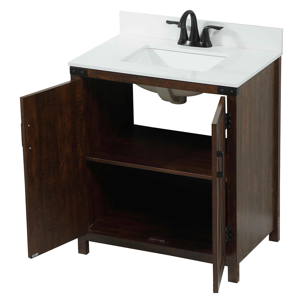 Elegant Bathroom Vanity - Espresso (VF90230EX-BS)