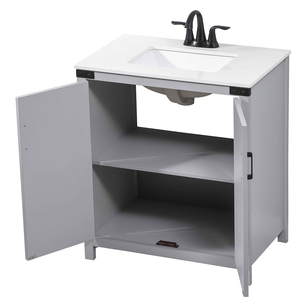 Elegant Bathroom Vanity - Gray (VF90230GR)