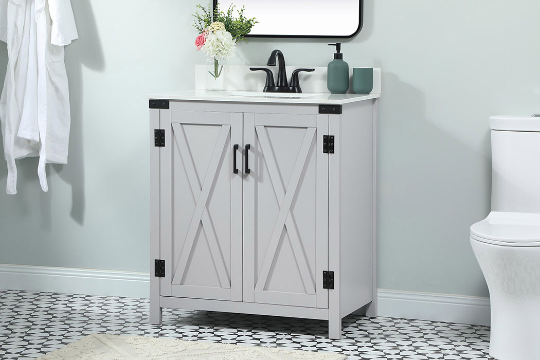 Elegant Bathroom Vanity - Gray (VF90230GR-BS)