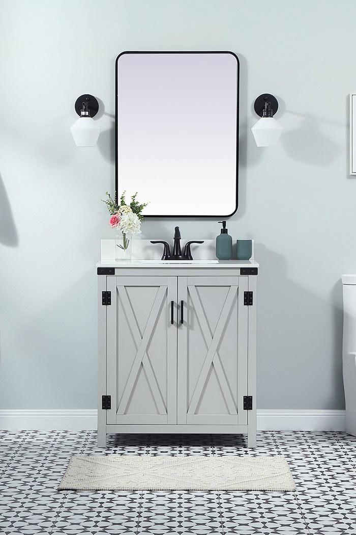 Elegant Bathroom Vanity - Gray (VF90230GR-BS)