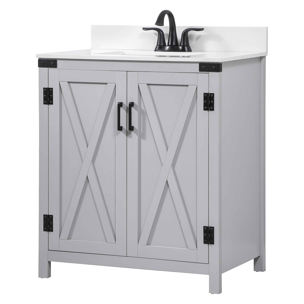 Elegant Bathroom Vanity - Gray (VF90230GR-BS)