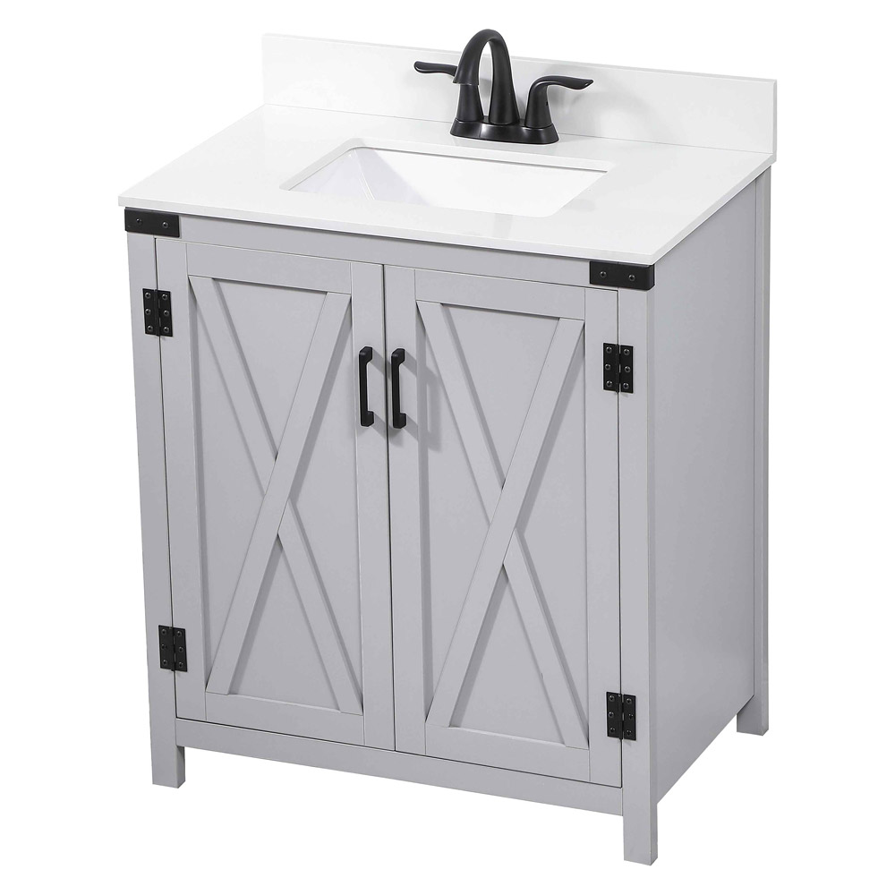 Elegant Bathroom Vanity - Gray (VF90230GR-BS)