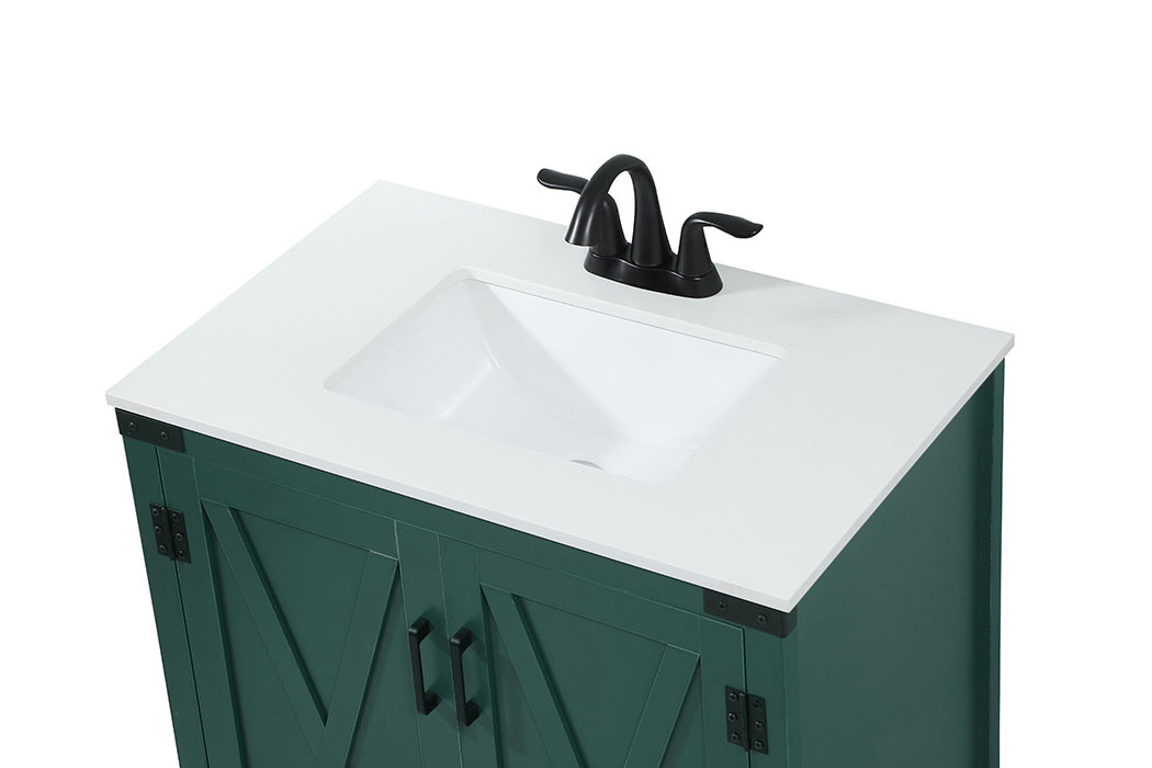 Elegant Bathroom Vanity - Green (VF90230MGN)