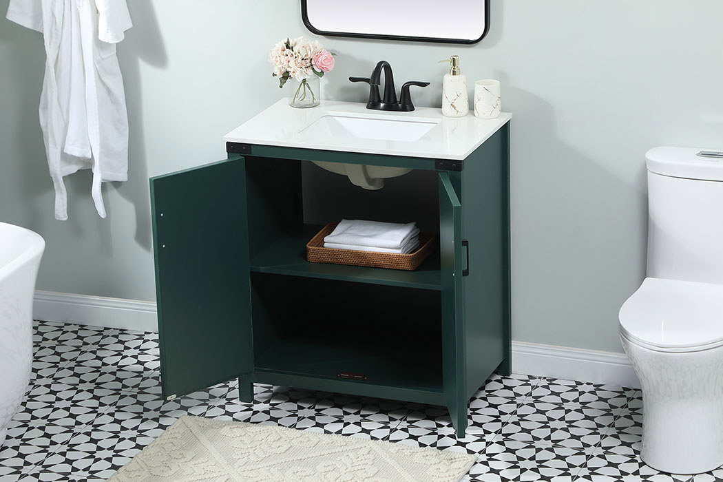 Elegant Bathroom Vanity - Green (VF90230MGN)