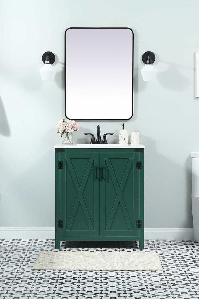 Elegant Bathroom Vanity - Green (VF90230MGN)