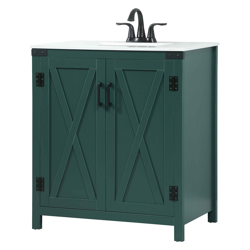 Elegant Bathroom Vanity - Green (VF90230MGN)