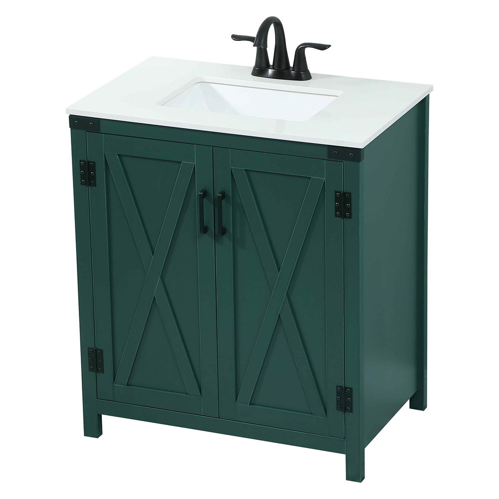 Elegant Bathroom Vanity - Green (VF90230MGN)