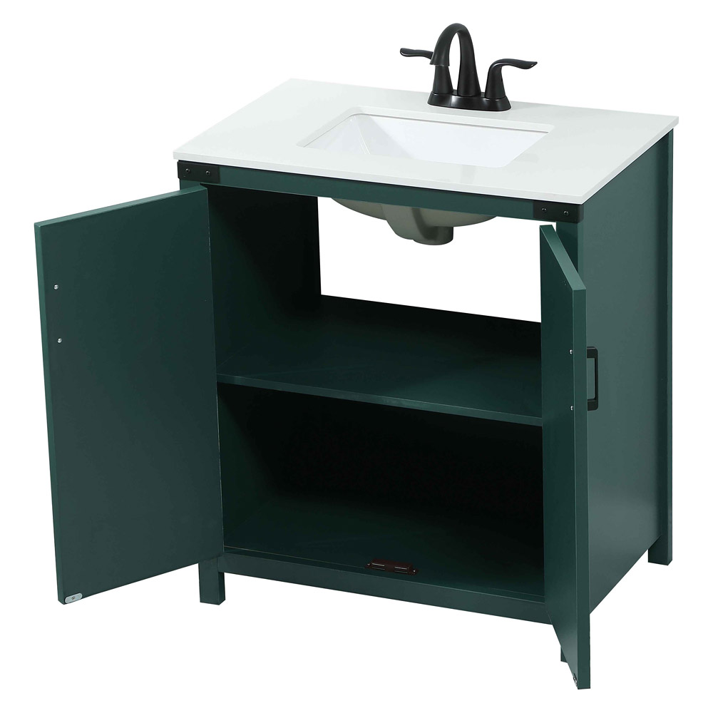 Elegant Bathroom Vanity - Green (VF90230MGN)