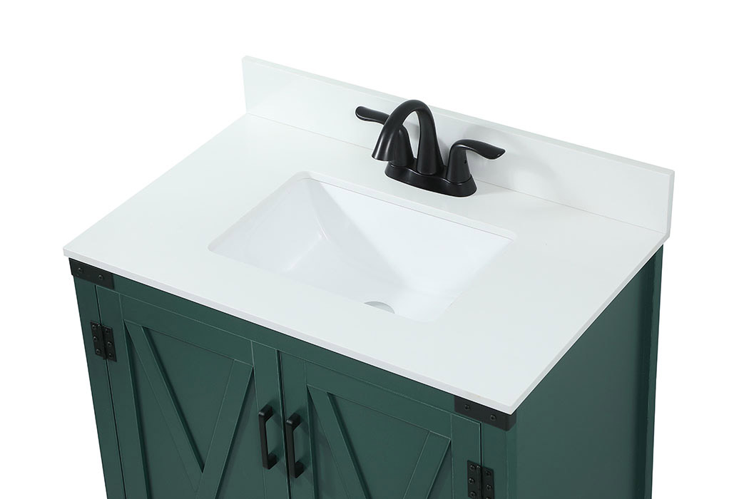 Elegant Bathroom Vanity - Green (VF90230MGN-BS)