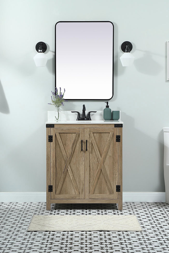 Elegant Bathroom Vanity - Natural Wood (VF90230NT-BS)