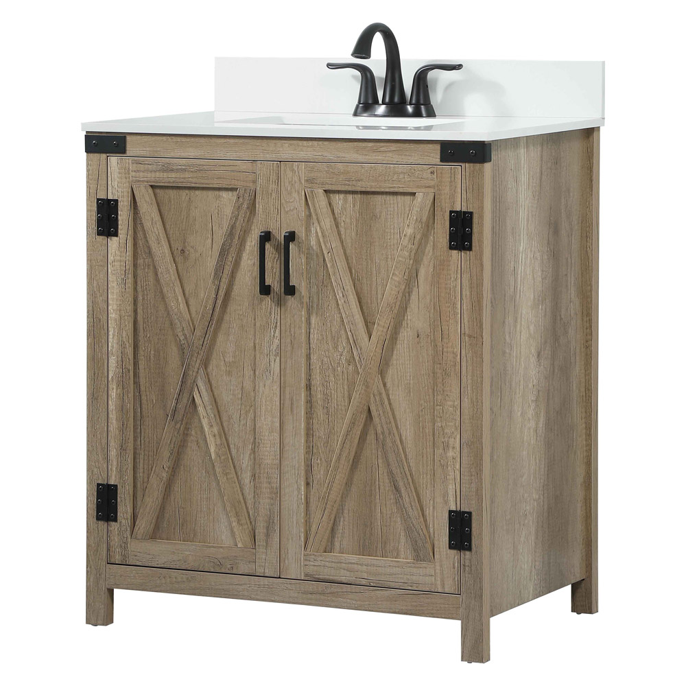 Elegant Bathroom Vanity - Natural Wood (VF90230NT-BS)