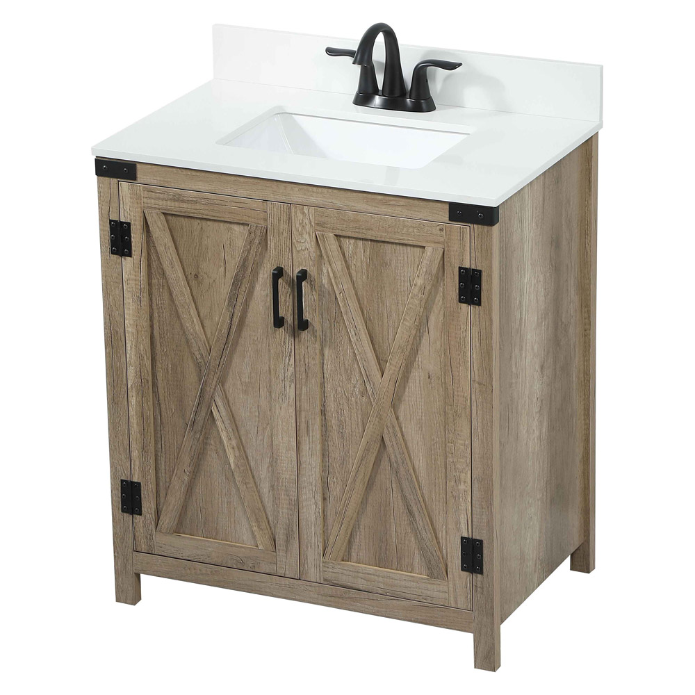 Elegant Bathroom Vanity - Natural Wood (VF90230NT-BS)