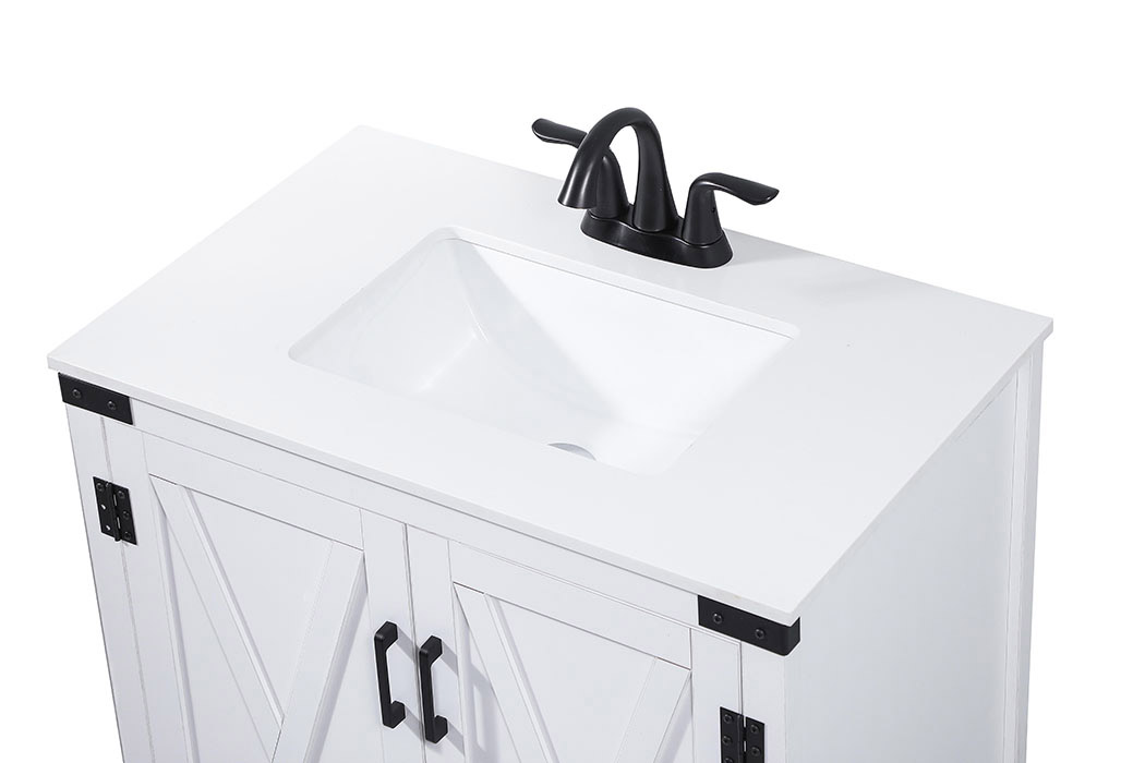 Elegant Bathroom Vanity - White (VF90230WH)