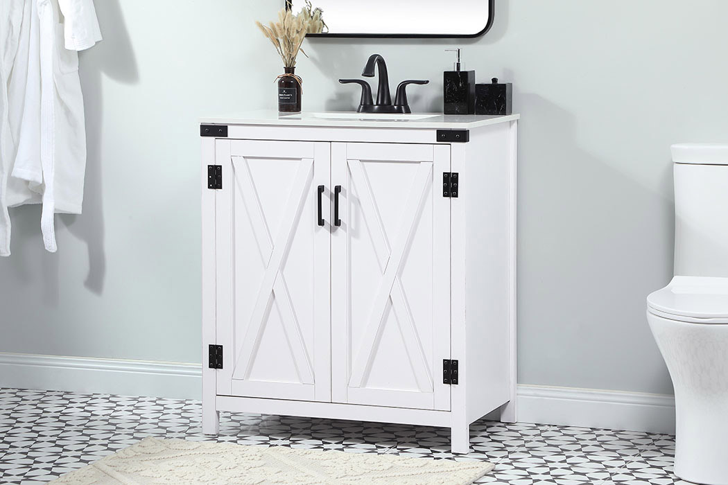 Elegant Bathroom Vanity - White (VF90230WH)