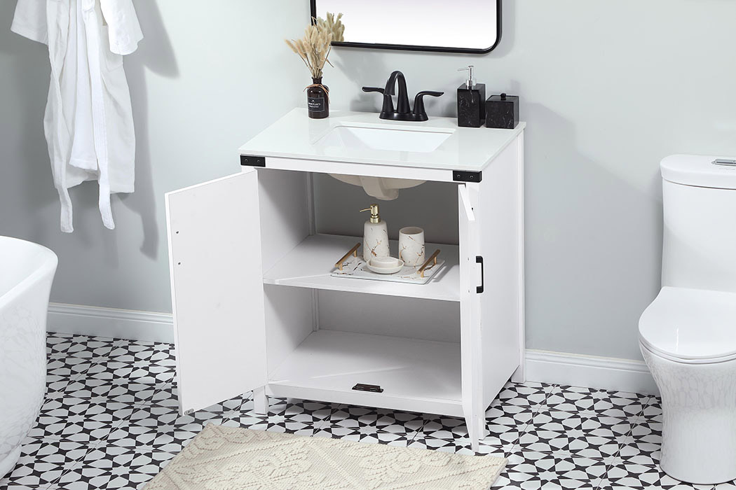 Elegant Bathroom Vanity - White (VF90230WH)