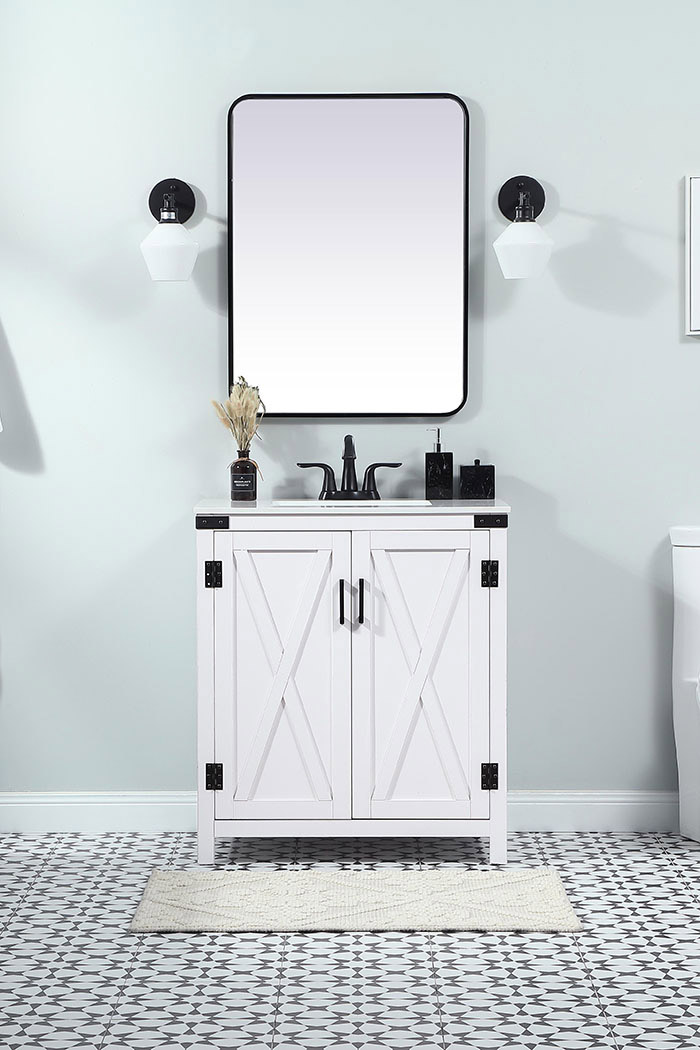 Elegant Bathroom Vanity - White (VF90230WH)