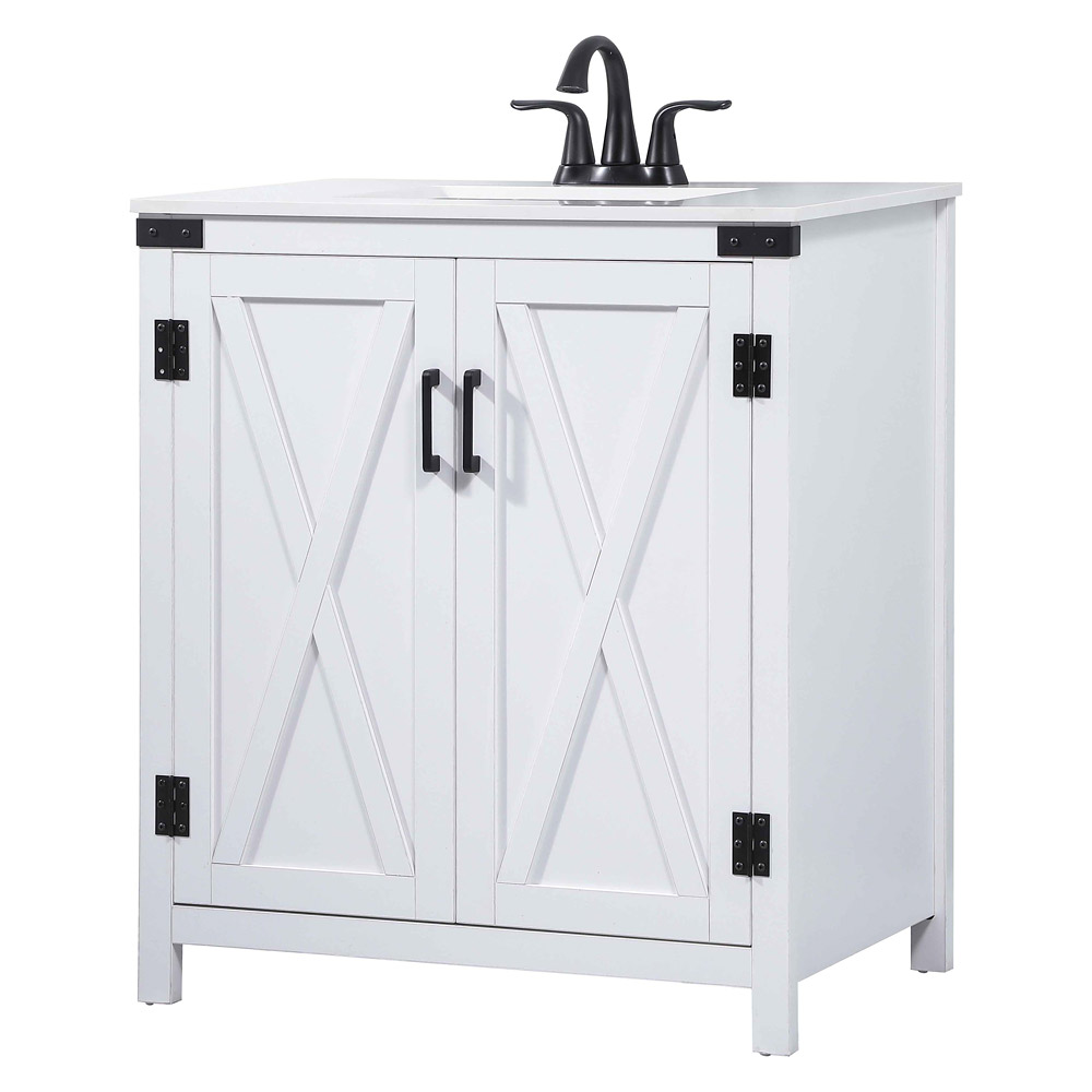 Elegant Bathroom Vanity - White (VF90230WH)