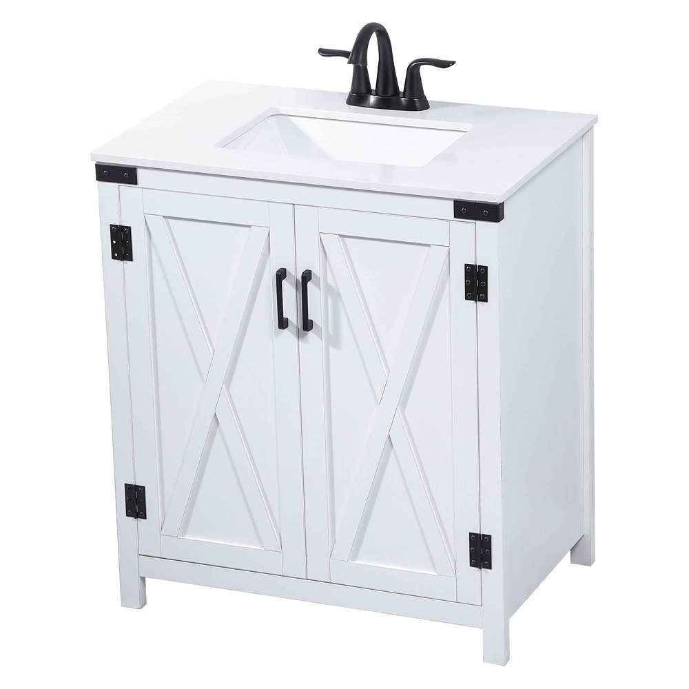 Elegant Bathroom Vanity - White (VF90230WH)