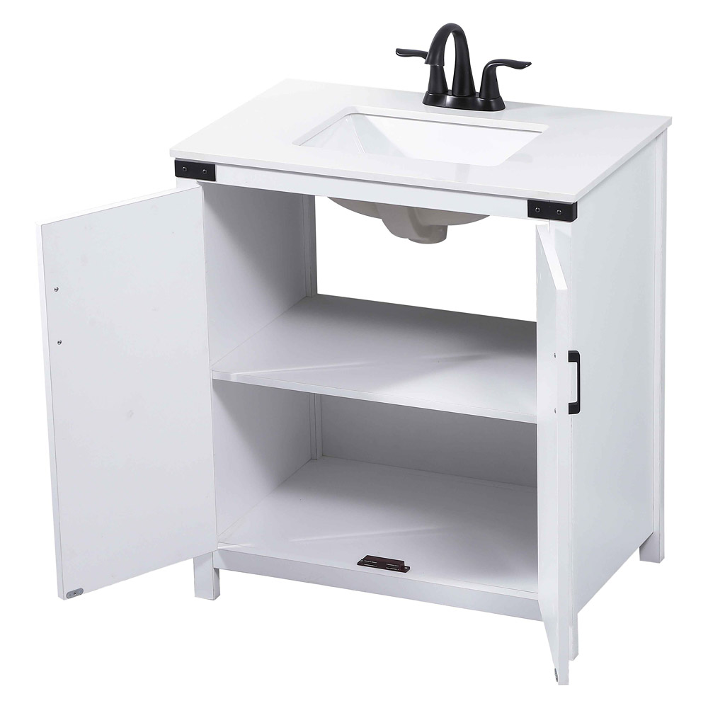 Elegant Bathroom Vanity - White (VF90230WH)