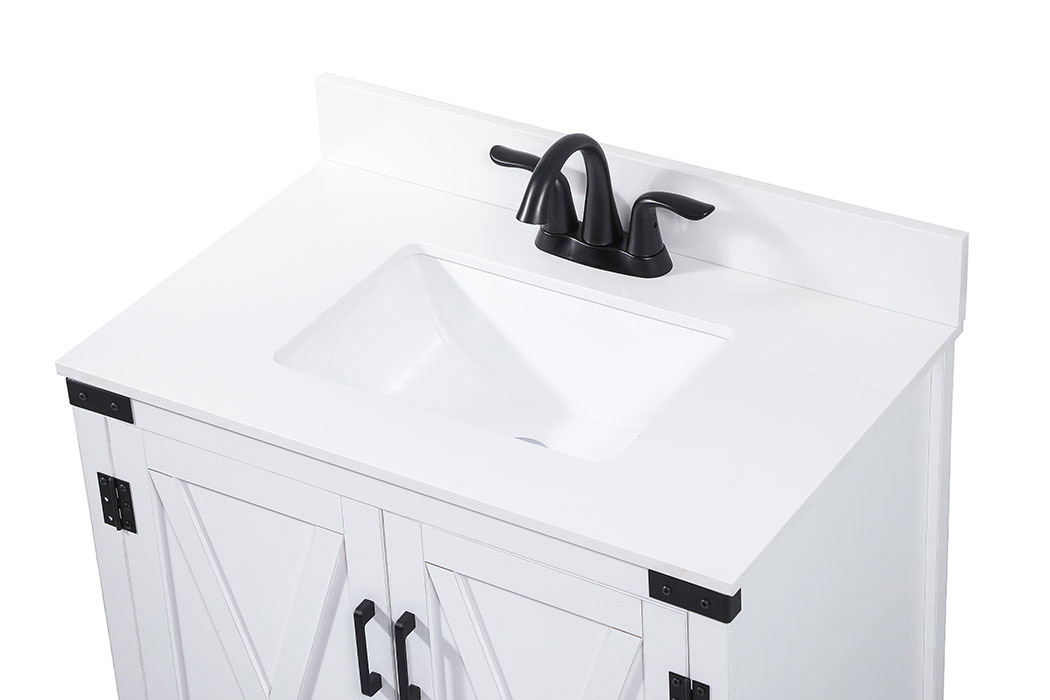 Elegant Bathroom Vanity - White (VF90230WH-BS)