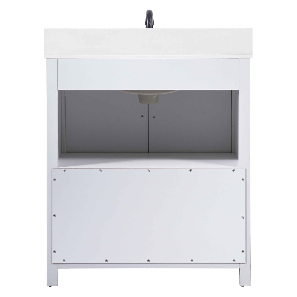 Elegant Bathroom Vanity - White (VF90230WH-BS)