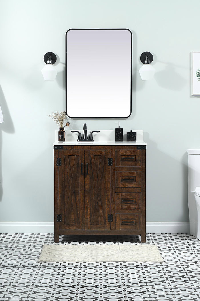 Elegant Bathroom Vanity - Espresso (VF90232EX-BS)