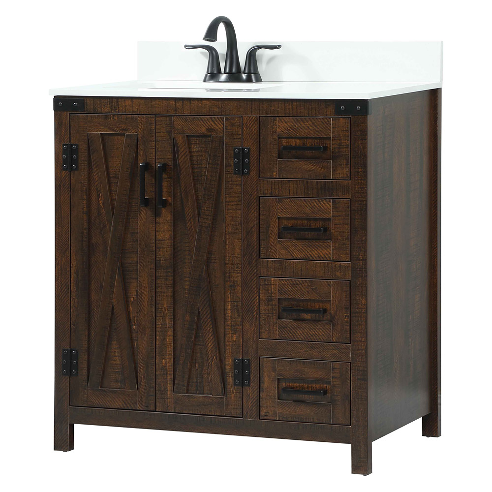 Elegant Bathroom Vanity - Espresso (VF90232EX-BS)