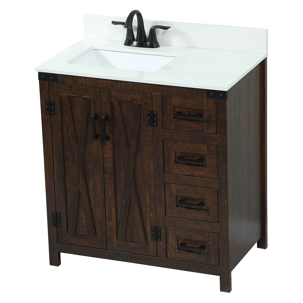 Elegant Bathroom Vanity - Espresso (VF90232EX-BS)