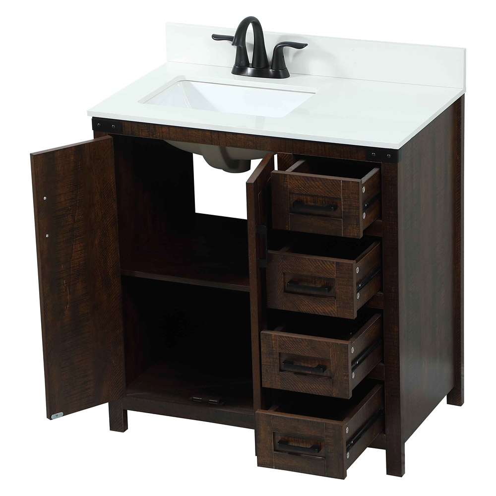 Elegant Bathroom Vanity - Espresso (VF90232EX-BS)