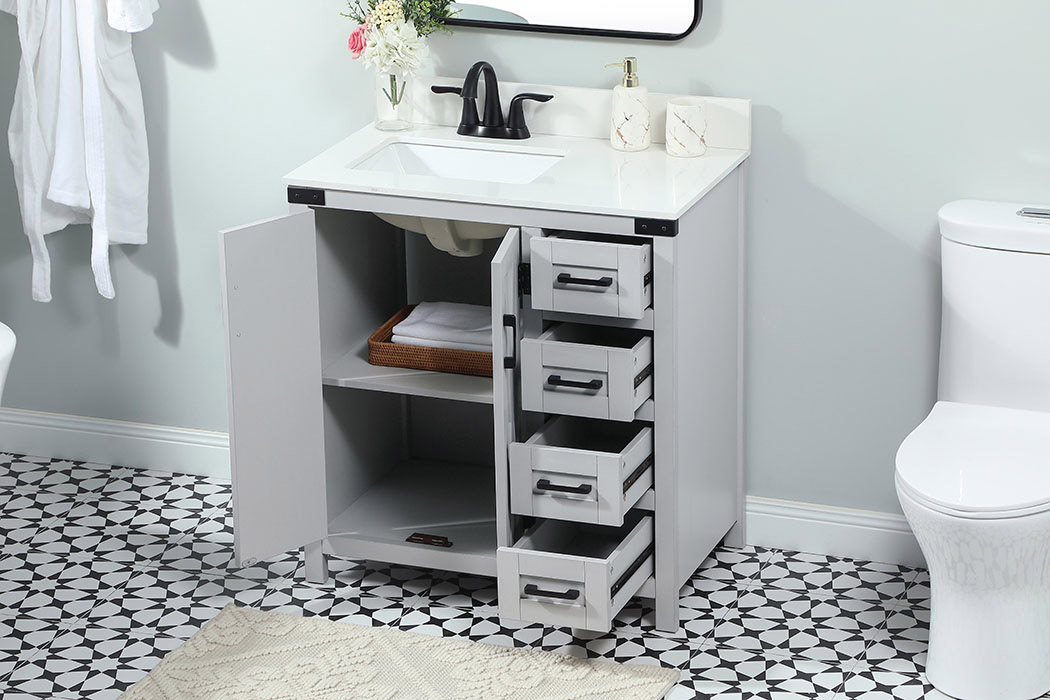 Elegant Bathroom Vanity - Gray (VF90232GR-BS)