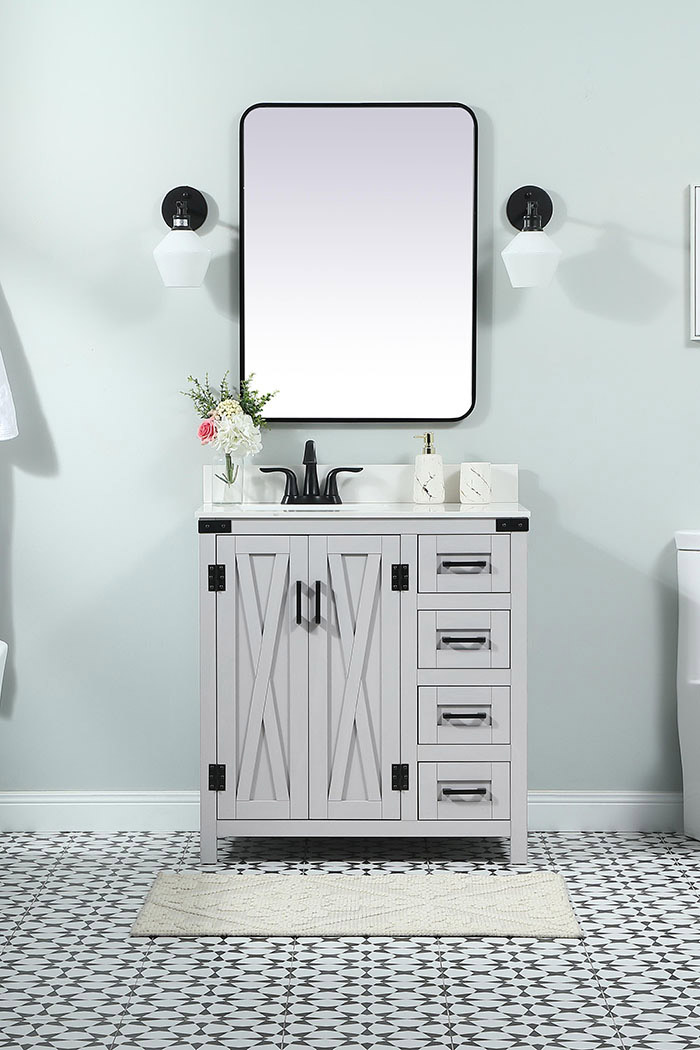 Elegant Bathroom Vanity - Gray (VF90232GR-BS)