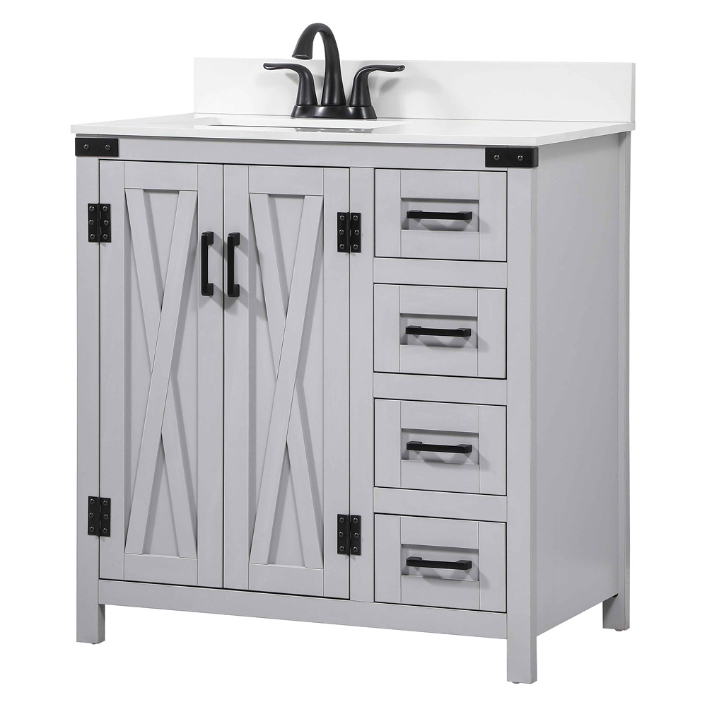 Elegant Bathroom Vanity - Gray (VF90232GR-BS)