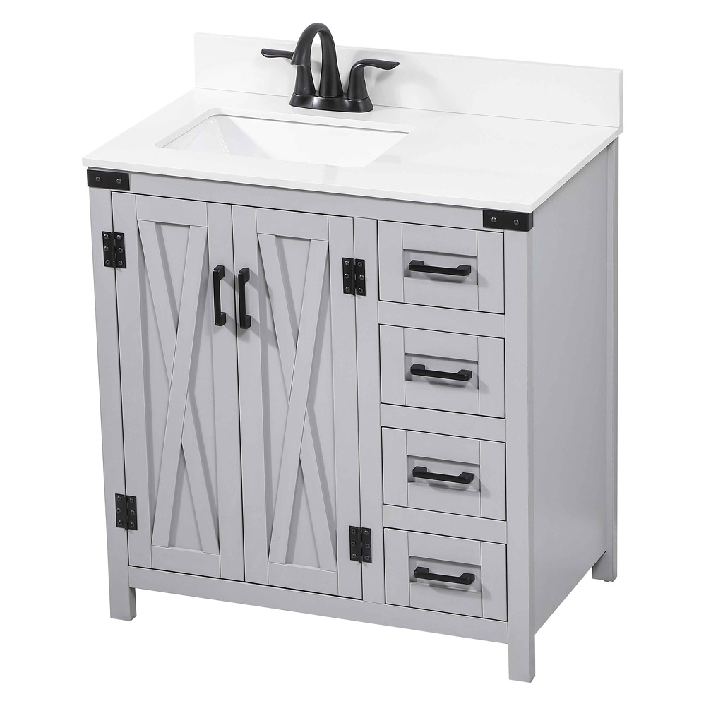 Elegant Bathroom Vanity - Gray (VF90232GR-BS)